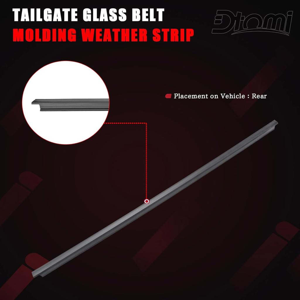 Door Tailgate Glass Belt Molding Weather Strip Compatible With Toyota Vehicle 4Runner 2009- Replace# 68292-35041 6829235040