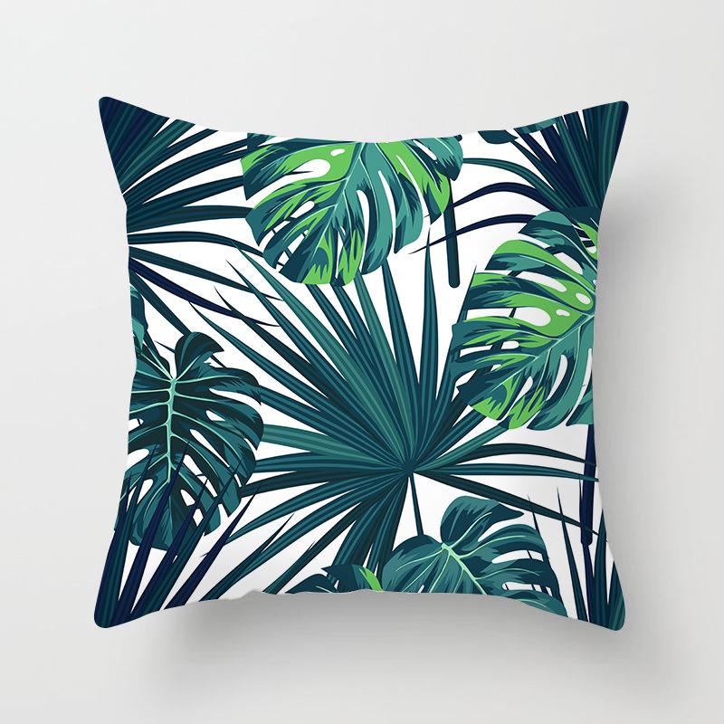Ins Plant Flower Peach Skin Fleece Pillow Cover Sofa Car Pillow Cushion Cover Lunch Home Furnishing