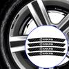 4PCS Carbon Fiber Car Rim Sticker Decoration Accessories for Volvo V40 V50 S40 S80 XC60 S60 V90 EX90 XC90 XC40 AWD Rdesign S90