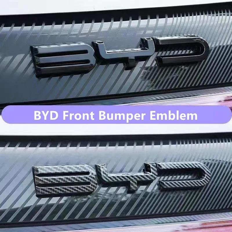 Per BYD SEAl DOLPHIN Accessori Auto Paraurti Anteriore Emblema Badge Decalcomania Nero Carbonio Adesivo di Modifica