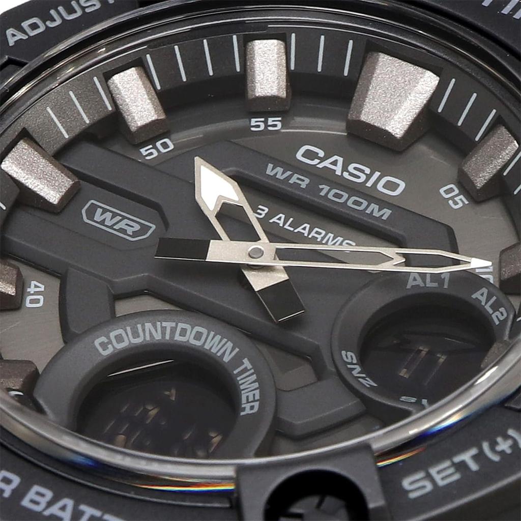 CASIO World Time Telememo Quartz Watch Inverted LCD Black Overseas Model [Casio] Analog-Digital AEQ-120W-1BV Men's [Used]