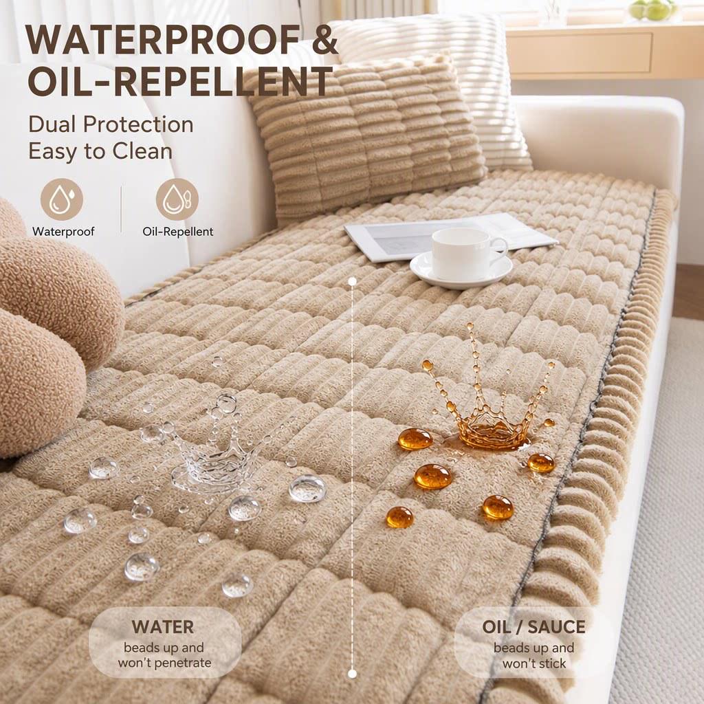 All-Season Ice Silk Non-slip Sofa Cushion Cover