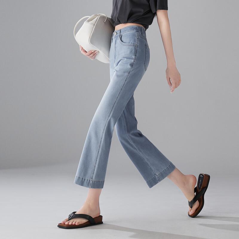 SOFSIL Damen Relaxed Fit Cropped Flare Jeans