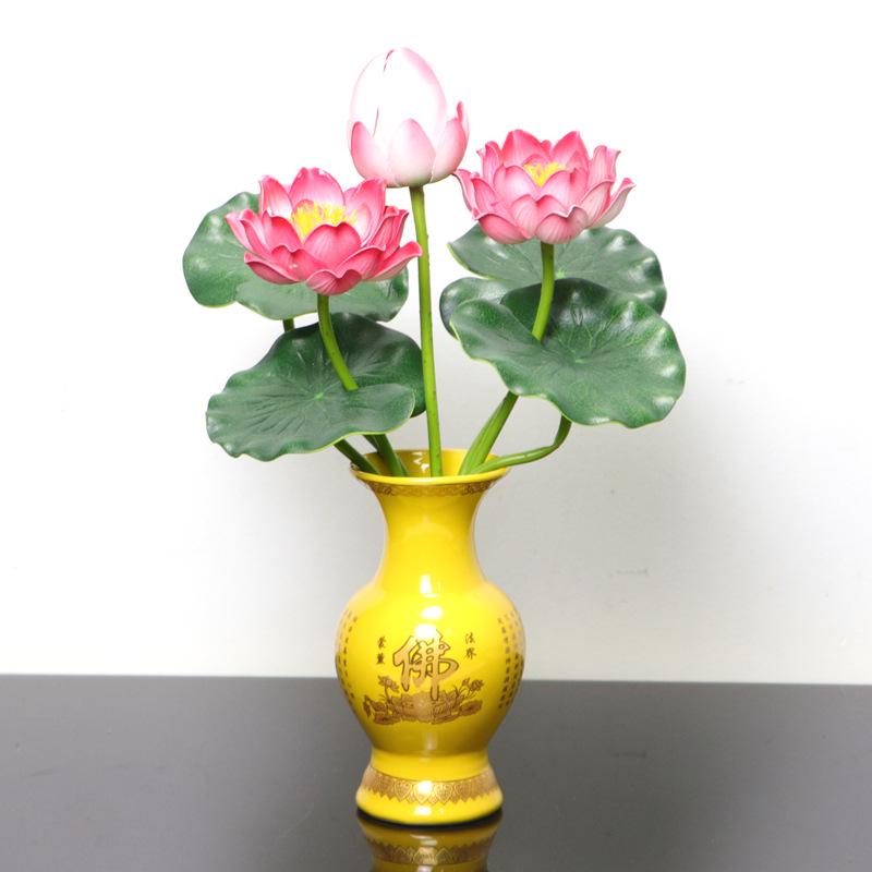 Petites Fleurs Artificielles Décoration Lotus Lys pour Maison & Offrandes à Bouddha