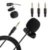 1Pcs Hands-free Condenser Clip-on Lapel Mic 1.5 Meters Mini Portable Lavalier Wired 3.5mm Microphone For Phone And Laptop PC