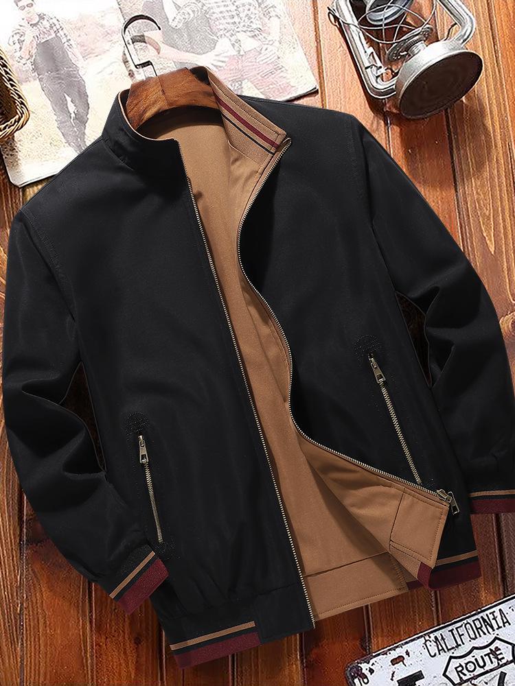 Men's Reversible Casual Stand-Up Collar Jacket