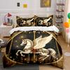 Elegant Pegasus Themed Decor Set Soft Comfortable Duvet Cover Bedding Set Included 1*Duvet Cover & 2*Pillowcases, Gift
