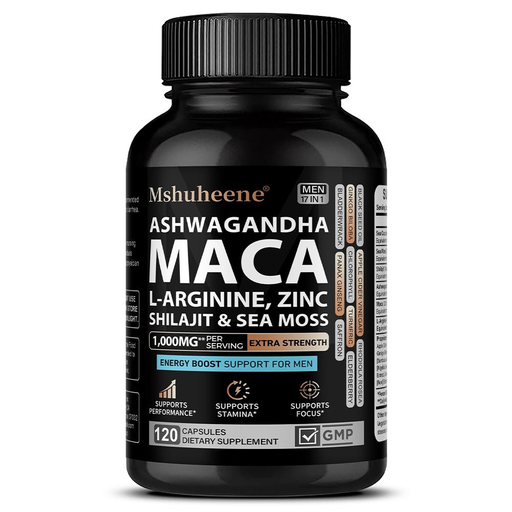 

Sea Cucumber Extract Supplement, With Sea Moss, Maca, 120 Capsules Per Bottle 120 Capsules