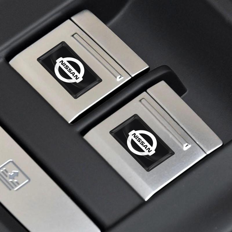 2/5/10 szt. naklejek 3D z logo na kierownicę z włókna węglowego do samochodów Nissan Nismo GTR Altima Qashqai Almera Navara