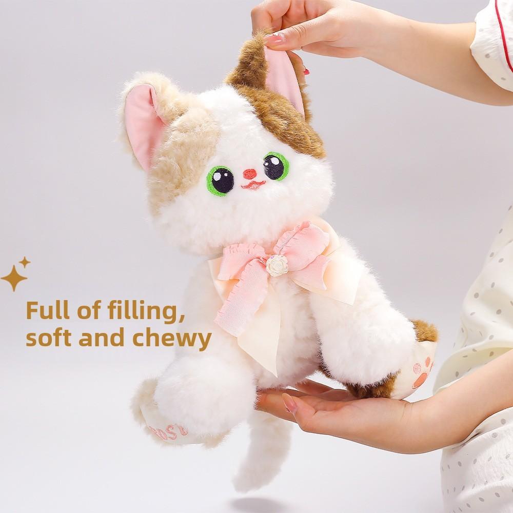 Cat Plush Toy For Kids With Super Soft Polyester Fabric Gift For Childrens Birthday