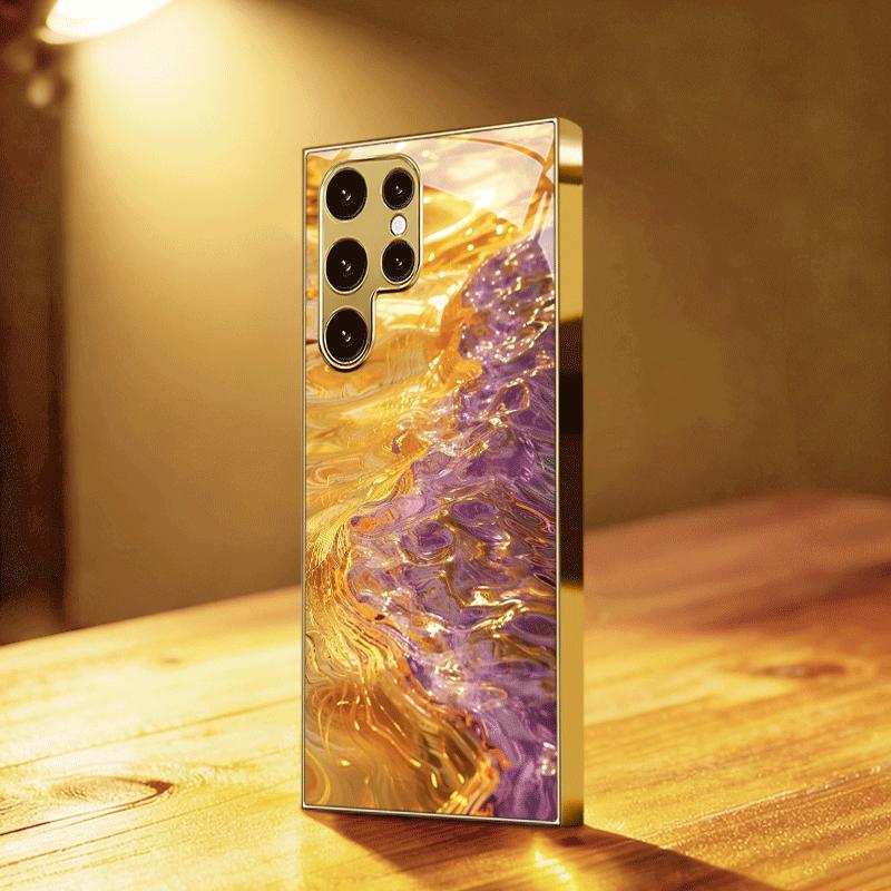 Hochwertige Handyhülle Galvanisiertes Glas TPU Handyhülle für Samsung Galaxy S26 S25 S24 S23 S22 S21 FE Ultra Plus Sturzfest