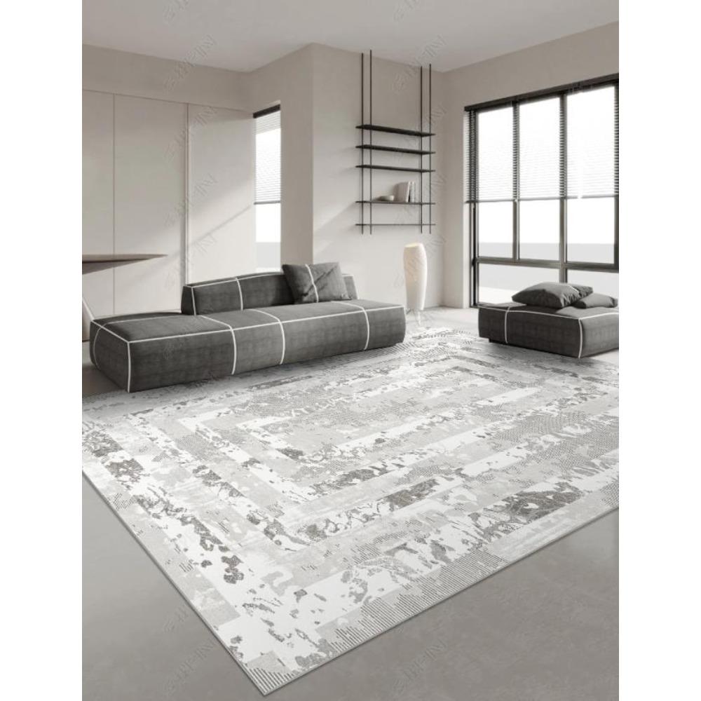 Japanese Style Carpets for Living Room Light Luxury Bedroom Decor Large Area Carpet Home Gray Anti-slip Mat Washable Lounge Rug