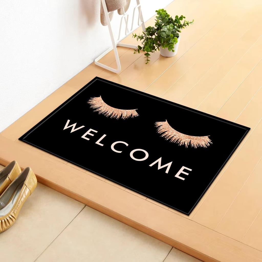 Floor Mat 1PCS Cute Cartoon Non-Slip Carpet Office Chair Doormat Stain Resistant Toilet Bathroom Kitchen Living Room