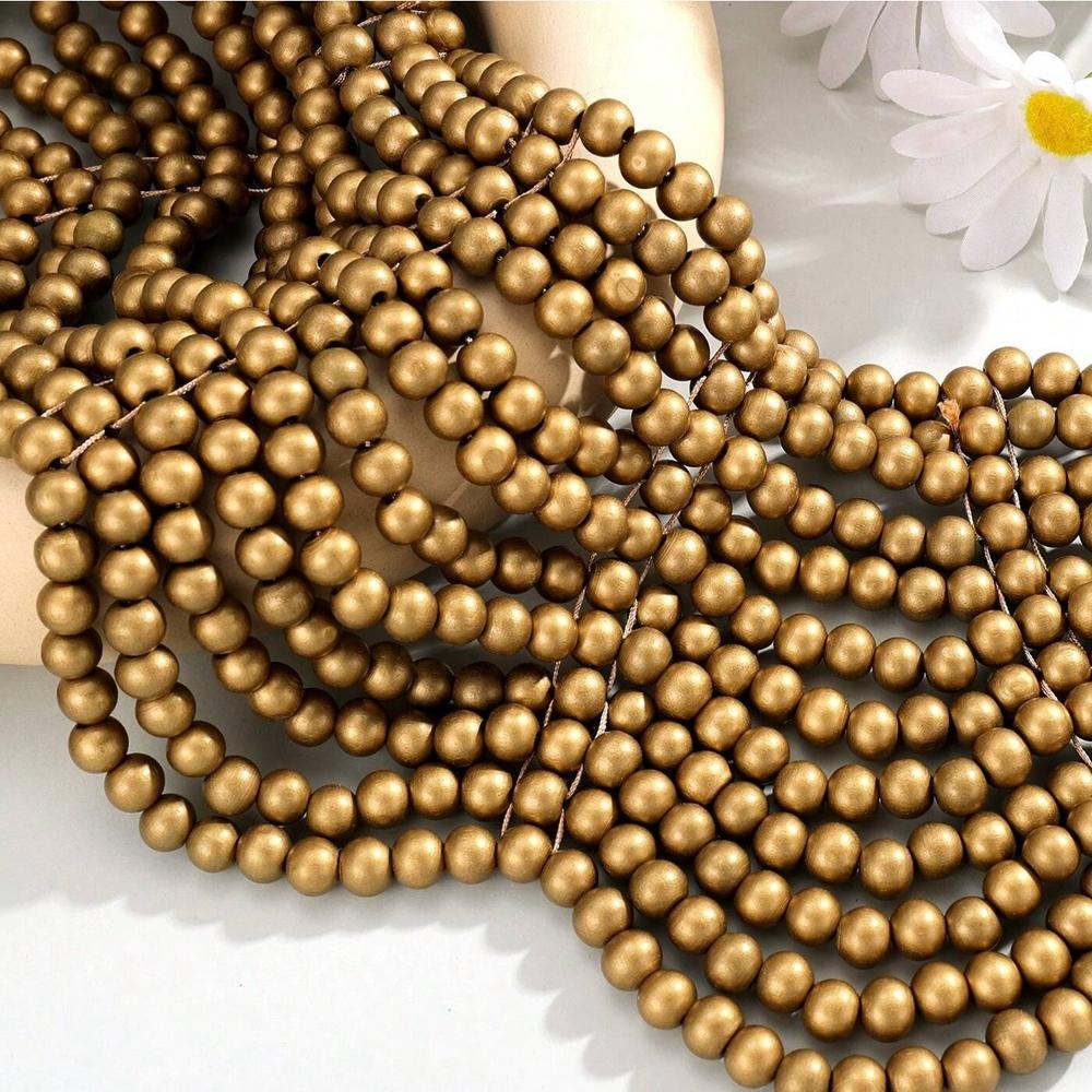 Fashion Bohemian Handmade Wooden Bead Woven Bib Necklace Statement Jewelry Women's Vacation Party Accessories