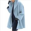 Damen Mode Herbst Winter Mantel Locker Geschnitten Mit Kapuze Wollmischung Übermantel Mehrere Farben