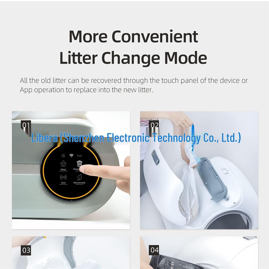 Smart Enclosed Cat Litter Box with Automatic Scooper and Splash Guard