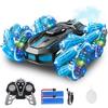 Stunt Toy RC Car DEERC 4WD Driving Drift USB Rechargeable 360 Degree Rotation RC Car 50 Minutes of Operation Time LED Lights Music Function Boys