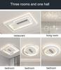 Three-color Dimming Indoor Ceiling Lamp Bedroom Living Room Dining Room Lighting Modern Square Round Ceiling Lamp 110V 220V