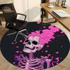 1pc Skeleheart Office Round Area Rug, Under Office Chairs Bedroom Living Room Home Decor, Room Deco