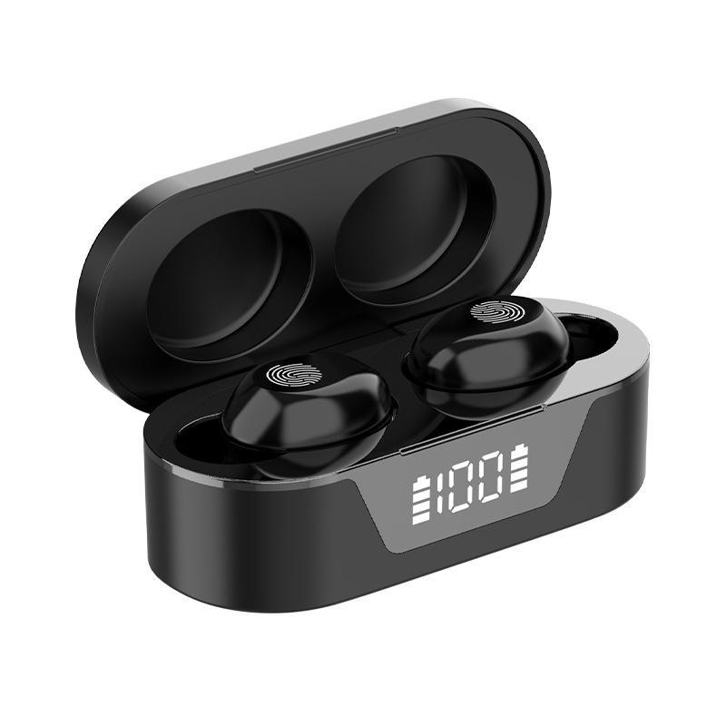 T31 Dual-Ear Touch Control Wireless Bluetooth In-Ear Headset with Digital Display