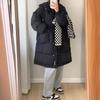Winter Long Down Jacket Women's Knee New Fashion High Sense Hooded Thickened White Duck Down Jacket