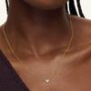 Fashion Jewelry 925 Sterling Silver Simple Heart Pendant Necklace 18K Gold Plated 925 Silver Casual Versatile Necklace for Women