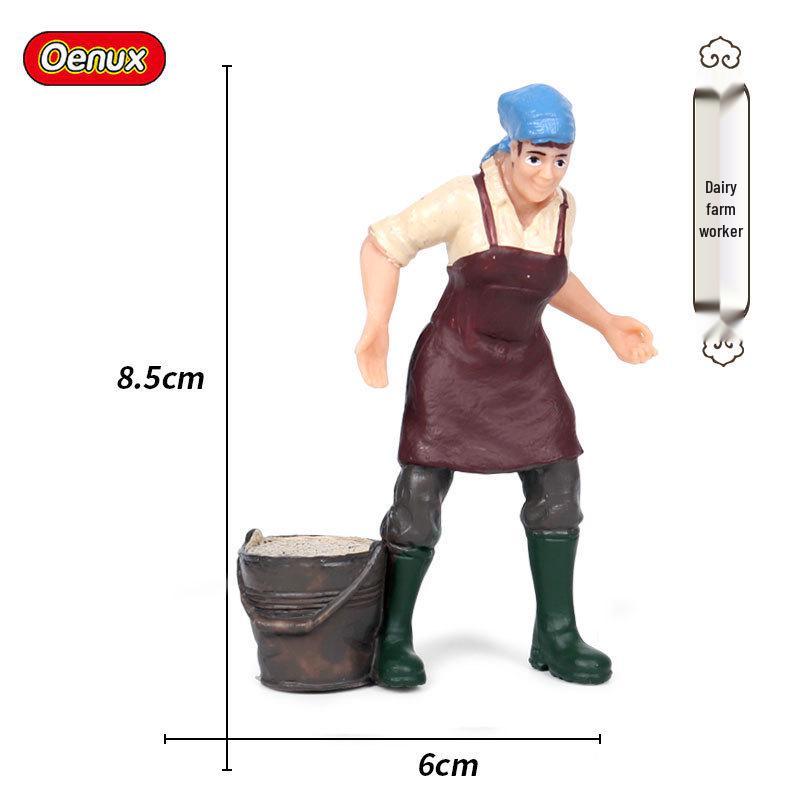 Farmer & Breeder Figure Set - Police Officer, Veterinarian, Plow Worker Toy Ornaments for Kids