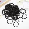 Durable Black Elastic Hair Bands: High Elasticity, Versatile, Seamless, Simple, Disposable
