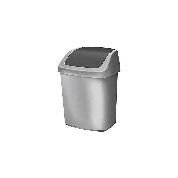 Poubelle - CURVER - 229421 - Plastique - 10L - Noir/Gris - 24,6x19,8x37,3cm