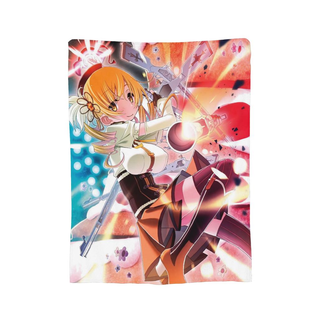 Puella Magi Madoka Magica Anime Blankets Fleece Summer   Multifunction Ultra-Soft Throw Blankets for Bedding Office Quilt