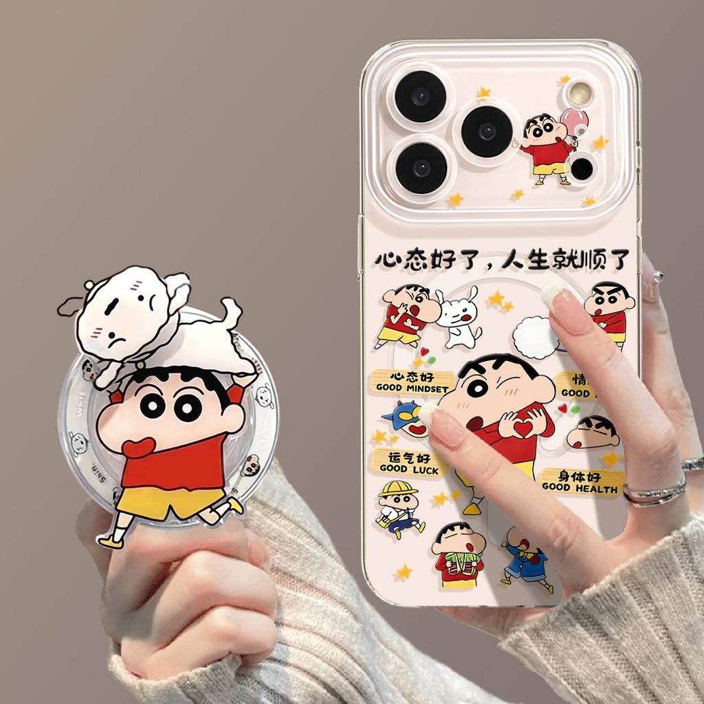 Doll Mobile Phone Case Is Suitable for iPhone17Pro Magnetic Suction 16max Bracket 15 Apple 14 Text 13 Transparent 11 Sets