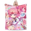Pink Natsuki Anime Games Velvet Throw Blanket Anime Blanket for Home Bedroom Warm Bedspread
