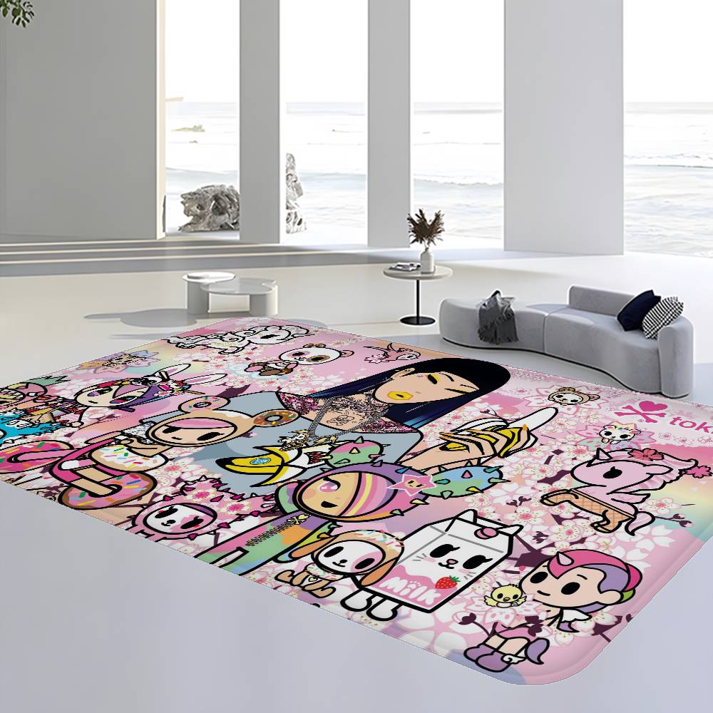 Character T-tokidoki Floor Mat INS Style Soft Bedroom Floor House Laundry Room Mat Anti-skid Household Carpets