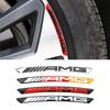 GMO3 4Pcs Car Tire Contour Stickers Metal Decorative Accessories For Mercedes Benz AMG W177 W176 X166 X167 C257 C218 X253 C118 C117