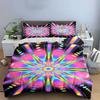 Colorful Psychedelic Art Set Home Soft Comfortable Duvet Cover Bedding Set Included 1*Duvet Cover & 2*Pillowcases, Gift