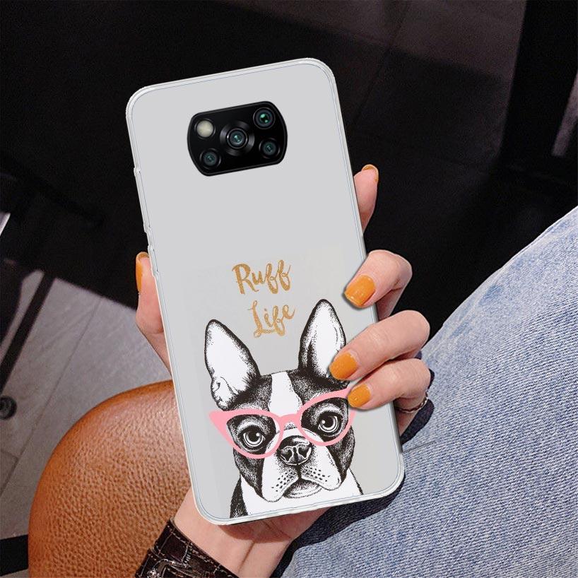 Liebe Mops Niedliche Hundehülle Für Xiaomi Poco X7 X6 X5 Pro F7 Ultra Redmi 15C 15 13C 13 12C 12 10 10A 10C 9 9A 9C 9T Hülle Poco