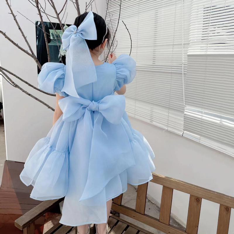 JiAmy Abiti estivi da bambina, con spalline e punto smock, elastico in vita, con volant, linea ad A, maxi abito casual per bambini dai 4 ai 12 anni, Nero , 4-5 Anni