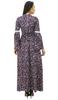 Bimba Women's Rayon Blend Printed Lace Maxi Winter Dress Long Jilbab Dresses