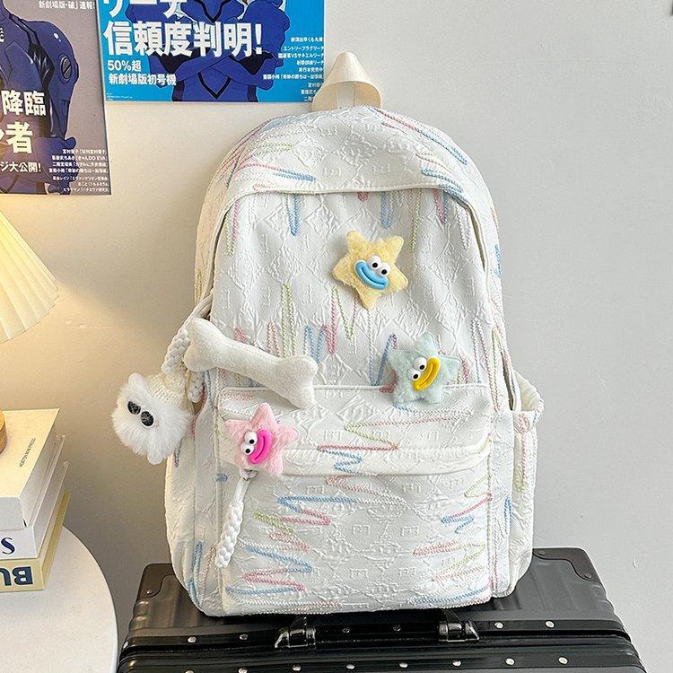 Schoolbag Japanese soft girl cute high value large capacity ins versatile schoolbag junior high school college student backpack