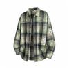 Spring And Autumn Men'S Plaid Tie-Dye Long Sleeve Shirt Men'S Casual Loose Shirt Jacket