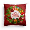Christmas Cartoon Print Pattern Cushion Cover Home Living Room Sofa Decoration Square Polyester Throw Pillow Cover 45x45cm