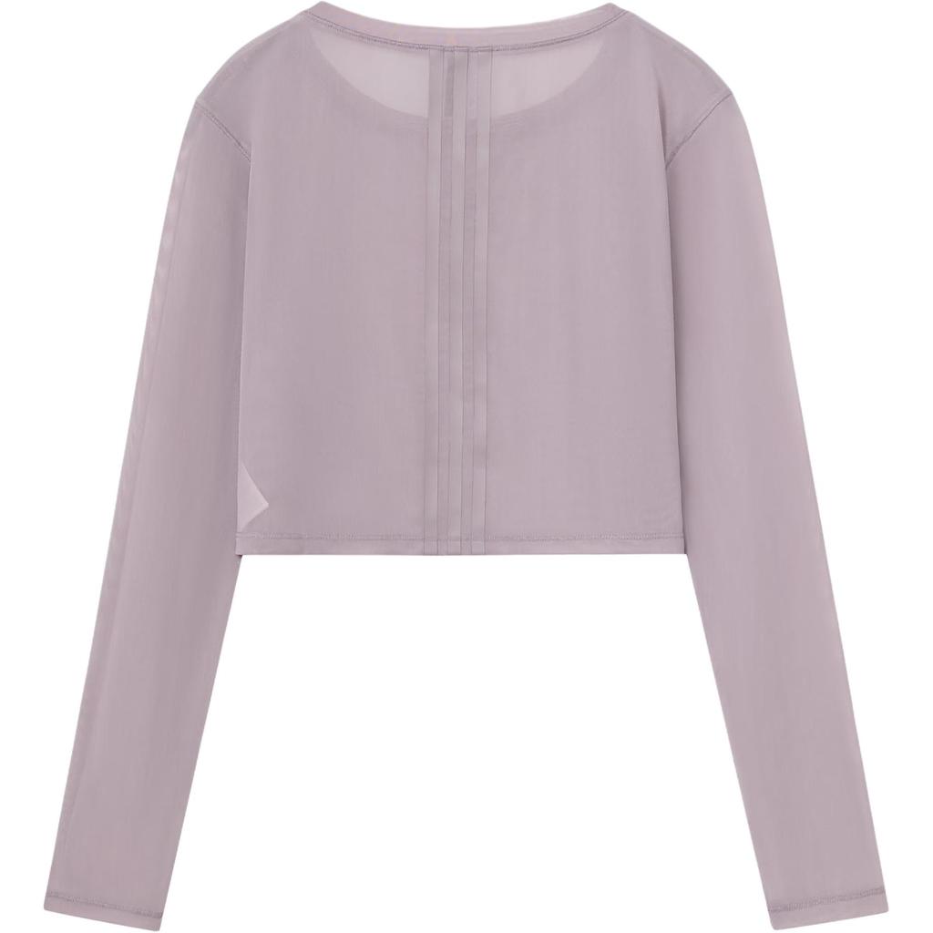 Adidas Layered Long Sleeve Top Logo Comfortable Casual Round Neck T-Shirt Women tops Purple Pink JP1460