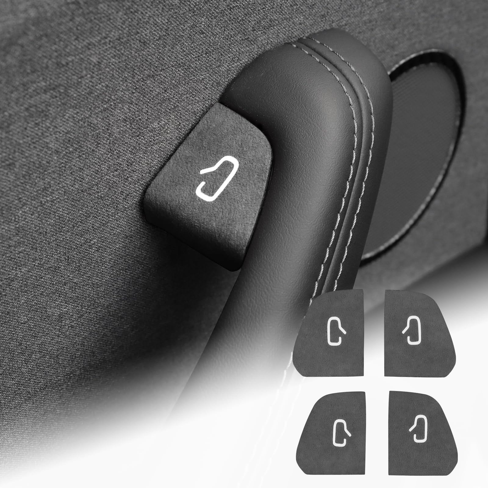 

FDAIUN Автомобильная дверная кнопка переключателя рамка панели декоративная наклейка для Tesla Model 3 2024 аксессуары замшевый материал мягкий на ощупь стильный индивидуальный наряд