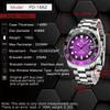 PAGANI DESIGN New Purple Dial GMT Men Mechanical Watch Sapphire Glass Stainless Steel Waterproof Automatic Watches for men