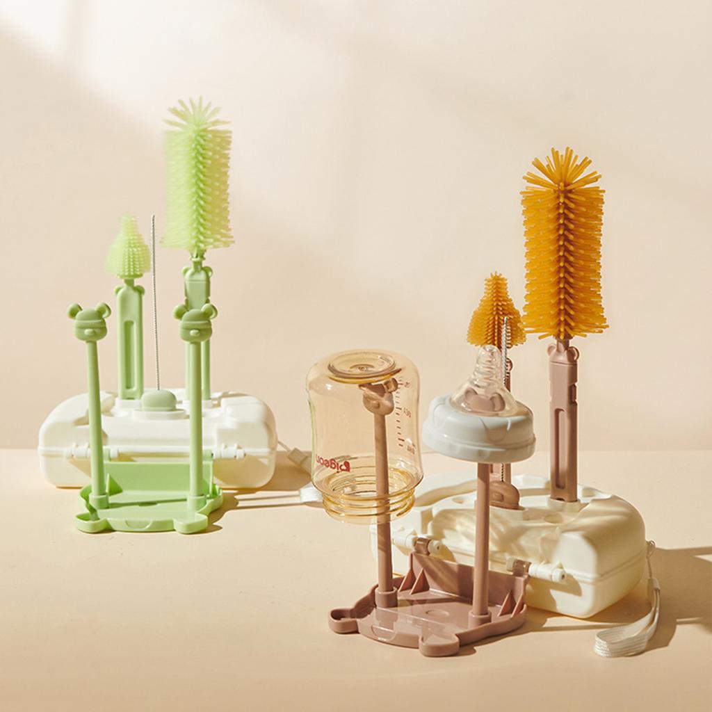 Tragbares & Vielseitiges Flaschenbürsten-Set Alles in Einem Flaschenreinigungsset Praktische Reinigungslösung Essentiell für Eltern