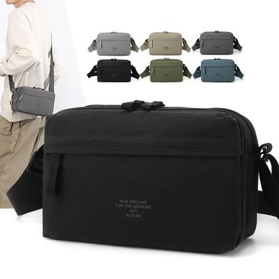 Herren Mehrfachtaschen-Tasche Unifarbene Schulter-Crossbody-Tasche
