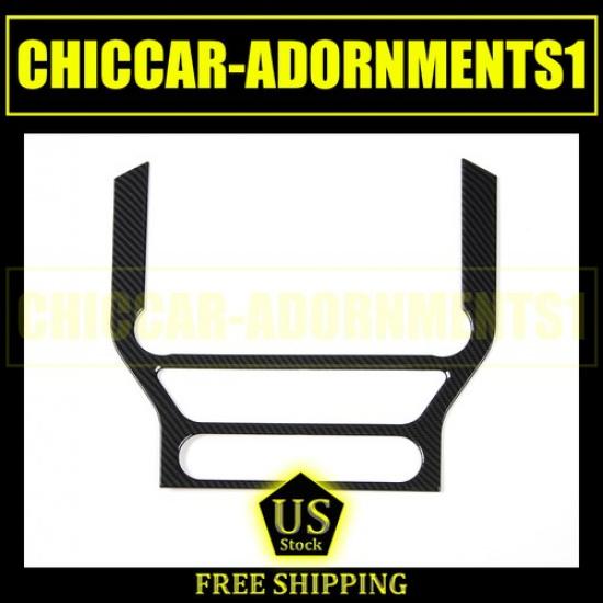 Center Console Gps Navigation Panel Cover Trim Frame For Ford Mustang 15+Carbon