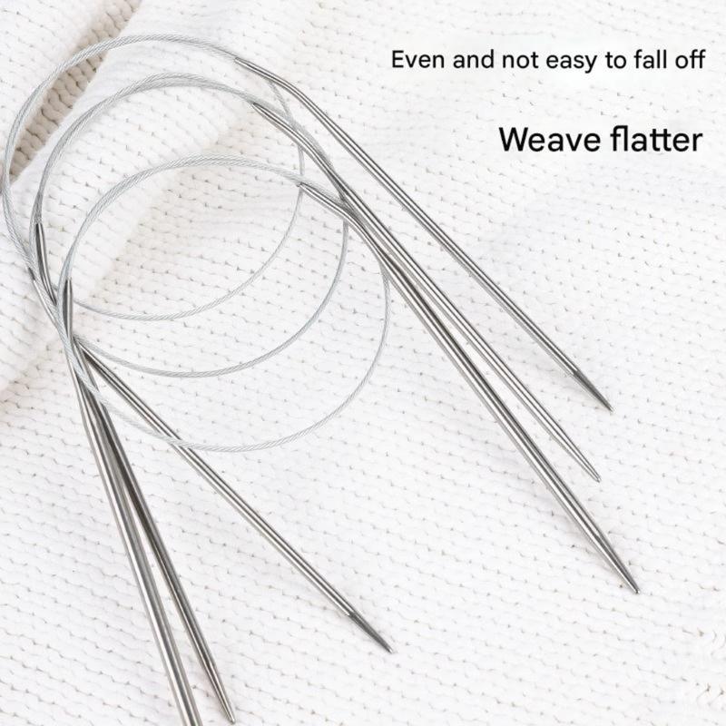 Circular Knitting Needle 100cm Length With Random Color Stitching Markers Ideal For Sweaters And Shawls