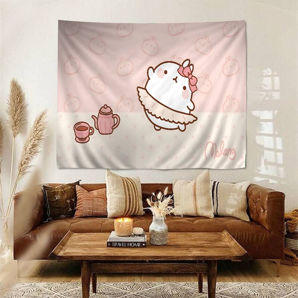 Kawaii MMolangs Colorful Tapestry Wall Hanging Hanging Tarot Hippie Wall Rugs Dorm Wall Art Decor