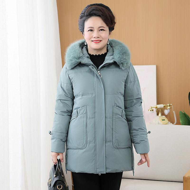 New Large Size Middle-aged Mother Winter Down Jacket Women's Winter Elderly Thickened Cotton Coat